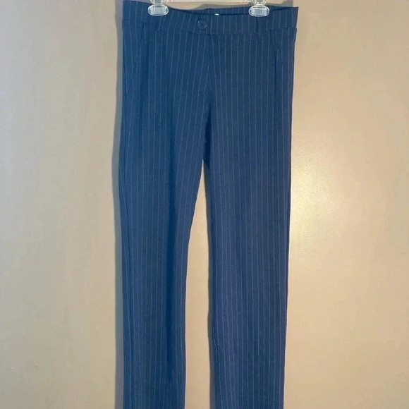 Betabrand striped navy  pants - Picture 1 of 6